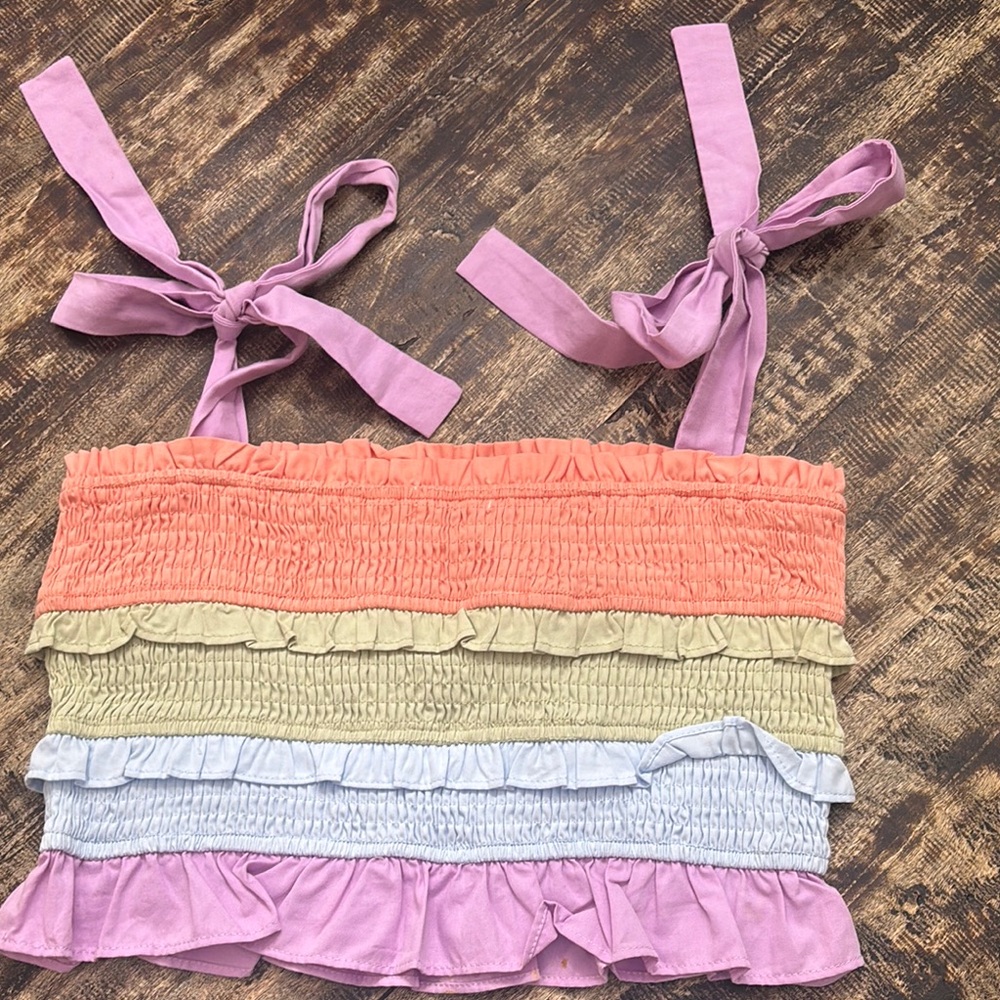 Multicolor Ruffle Tank Top - Picture 4 of 4